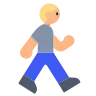 Person Walking: Medium-Light Skin Tone Emoji 🚶🏼 image - Tossface style
