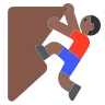 Man Climbing: Medium-Dark Skin Tone Emoji 🧗🏾‍♂️ image - Tossface style