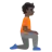 Person Kneeling Facing Right: Dark Skin Tone