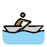 Person Rowing Boat: Medium-Dark Skin Tone Emoji 🚣🏾 image - OpenMoji style