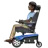 Person In Motorized Wheelchair: Dark Skin Tone
