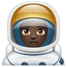 Astronaut: Dark Skin Tone Emoji 🧑🏿‍🚀 image - WhatsApp style