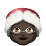 Mrs. Claus: Dark Skin Tone Emoji 🤶🏿 image - Apple style