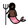 Mermaid: Dark Skin Tone Emoji 🧜🏿‍♀️ image - OpenMoji style