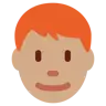Man: Medium Skin Tone, Red Hair Emoji 👨🏽‍🦰 image - Twitter / X (Twemoji) style