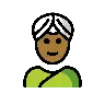 Person Wearing Turban: Medium-Dark Skin Tone Emoji 👳🏾 image - OpenMoji style