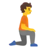 Person Kneeling Facing Right Emoji 🧎‍➡️ image - Google Noto Color style