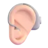Ear With Hearing Aid: Light Skin Tone Emoji 🦻🏻 image - Microsoft 3D Fluent style