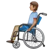 Person In Manual Wheelchair: Medium Skin Tone Emoji 🧑🏽‍🦽 image - WhatsApp style