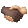 Handshake: Dark Skin Tone, Medium-Light Skin Tone Emoji 🫱🏿‍🫲🏼 image - Samsung style