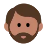 Man: Medium Skin Tone, Beard Emoji 🧔🏽‍♂️ image - Tossface style