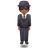 Person In Suit Levitating: Medium-Dark Skin Tone