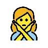 Woman Gesturing No Emoji 🙅‍♀️ image - OpenMoji style