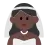 Woman With Veil: Dark Skin Tone