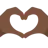 Heart Hands: Dark Skin Tone