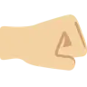 Right-Facing Fist: Medium-Light Skin Tone Emoji 🤜🏼 image - Twitter / X (Twemoji) style