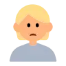 Person Frowning: Medium-Light Skin Tone Emoji 🙍🏼 image - Tossface style