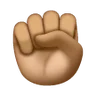 Raised Fist: Medium Skin Tone Emoji ✊🏽 image - Samsung style