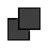 Quadrati neri sovrapposti ⮼ image - OpenMoji style