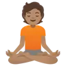 Person In Lotus Position: Medium Skin Tone Emoji 🧘🏽 image - Google Noto Color style