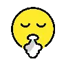 Face Exhaling Emoji 😮‍💨 image - OpenMoji style