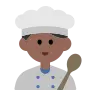 Man Cook: Medium-Dark Skin Tone Emoji 👨🏾‍🍳 image - Tossface style