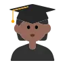 Student: Medium-Dark Skin Tone Emoji 🧑🏾‍🎓 image - Tossface style