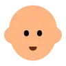Person: Medium-Light Skin Tone, Bald Emoji 🧑🏼‍🦲 image - Tossface style