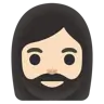 Woman: Light Skin Tone, Beard Emoji 🧔🏻‍♀️ image - Google Noto Color style