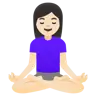 Woman In Lotus Position: Light Skin Tone Emoji 🧘🏻‍♀️ image - Google Noto Color style
