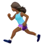 Woman Running: Medium-Dark Skin Tone Emoji 🏃🏾‍♀️ image - Apple style