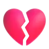 Broken Heart Emoji 💔 image - Microsoft 3D Fluent style