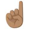 Index Pointing Up: Medium Skin Tone Emoji ☝🏽 image - Google Noto Color style