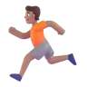 Person Running: Medium Skin Tone Emoji 🏃🏽 image - Microsoft 3D Fluent style