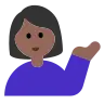 Woman Tipping Hand: Medium-Dark Skin Tone Emoji 💁🏾‍♀️ image - Tossface style