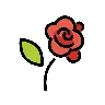 Emoji Rosa 🌹 image - OpenMoji style