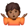 Person Shrugging: Medium-Dark Skin Tone Emoji 🤷🏾 image - Samsung style