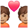 Couple With Heart: Medium Skin Tone Emoji 💑🏽 image - Samsung style