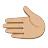Leftwards Hand: Medium-Light Skin Tone