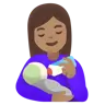 Woman Feeding Baby: Medium Skin Tone Emoji 👩🏽‍🍼 image - Google Noto Color style