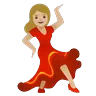 Woman Dancing: Medium-Light Skin Tone Emoji 💃🏼 image - Google Noto Color Animated style