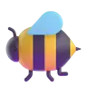 Honeybee Emoji 🐝 image - Microsoft 3D Fluent style