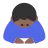 Man Bowing: Medium-Dark Skin Tone