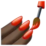 Nail Polish: Dark Skin Tone Emoji 💅🏿 image - WhatsApp style