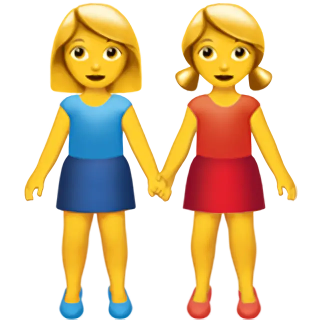 Zwei Frauen, die Hände anhalten