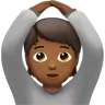 Person Gesturing Ok: Medium-Dark Skin Tone Emoji 🙆🏾 image - Apple style