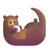 Emoji lontra 🦦 image - Microsoft 3D Fluent style