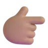 Backhand Index Pointing Right: Medium Skin Tone Emoji 👉🏽 image - Microsoft 3D Fluent style