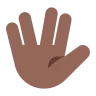 Vulcan Salute: Medium-Dark Skin Tone Emoji 🖖🏾 image - Tossface style