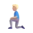 Man Kneeling: Medium-Light Skin Tone
